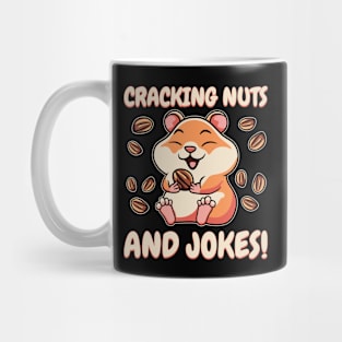 Cute Hamster Cracking Nuts And Jokes Mug